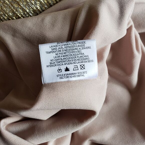 Dress The Population Savanah Metallic One Shoulder Maxi Dress Women's Size 2X - Picture 11 of 11